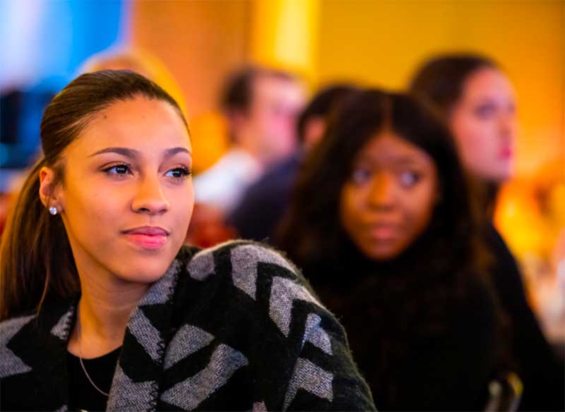 social work student at a coalition of black social workers meeting