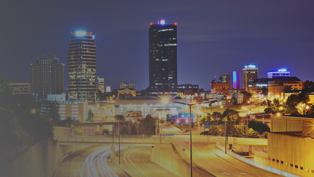 knoxville cityscape at night