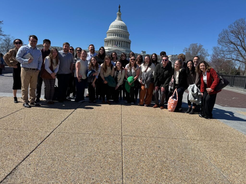 Group of Social Work students in front of US Capitol.