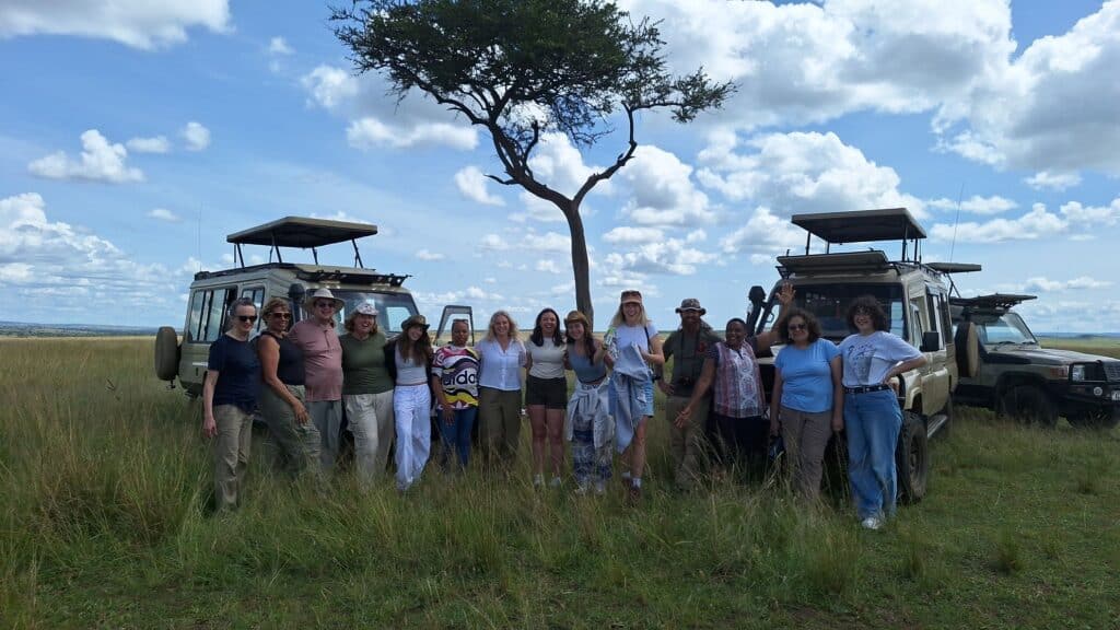 Group photo of Students on safari