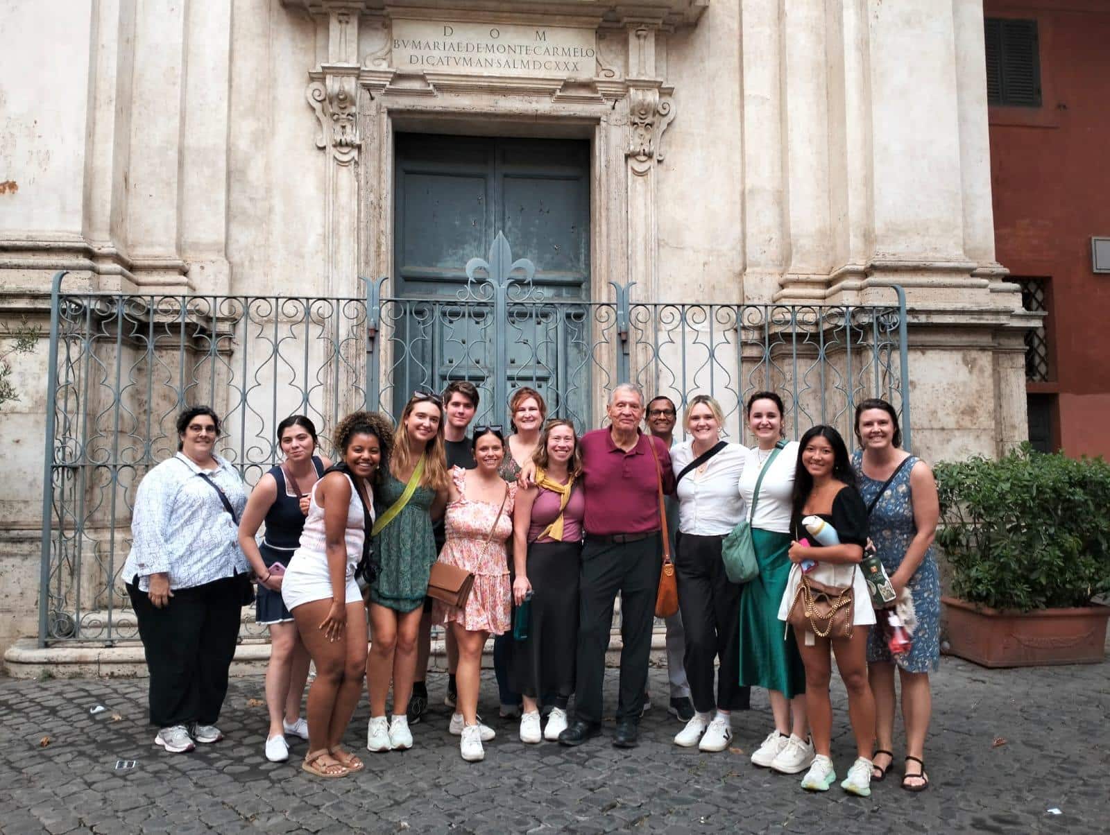 Dr. Lisa Zottarelli and a group of students on a study abroad trip in Europe