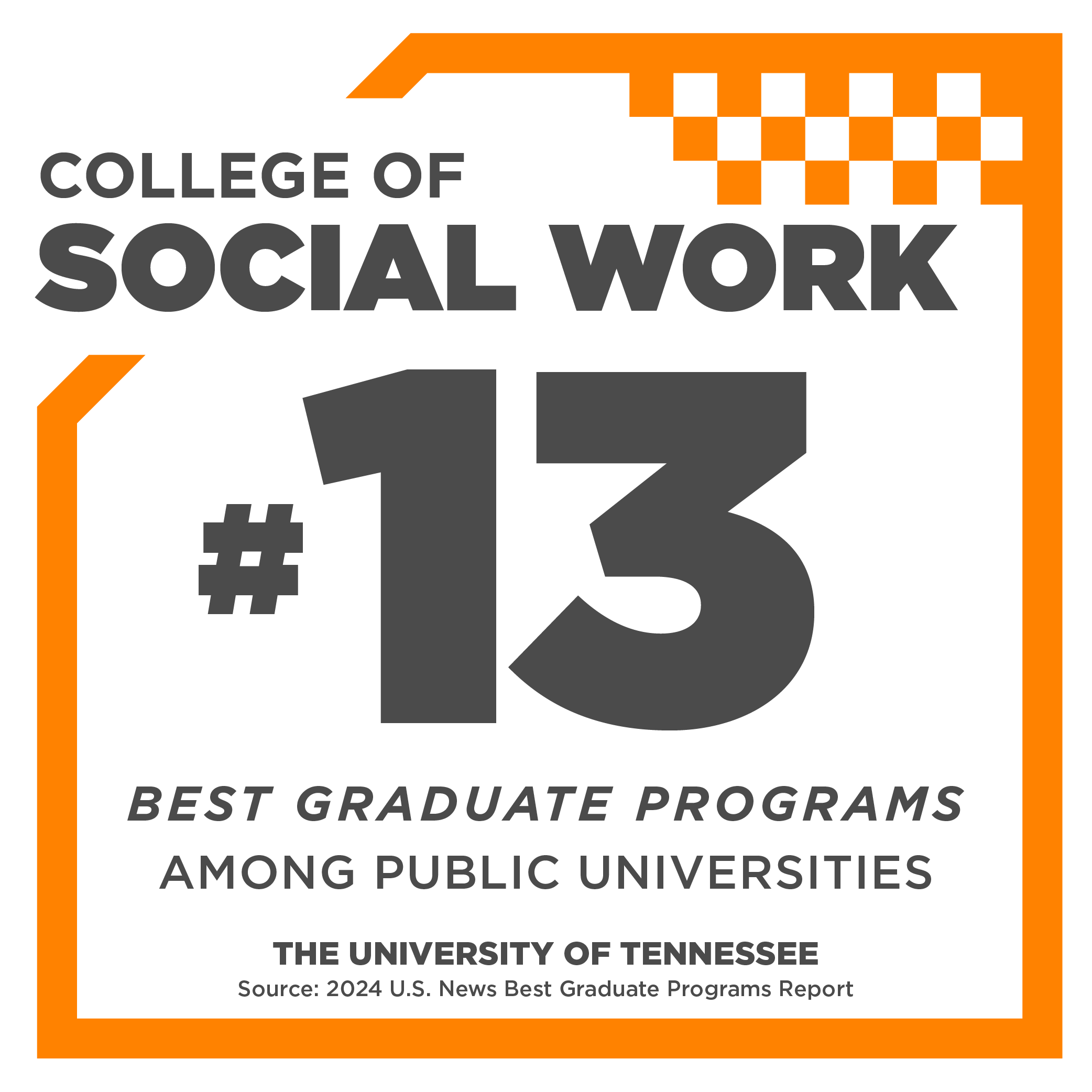 college of social work number 13 best graduate programs in the country among public universities 